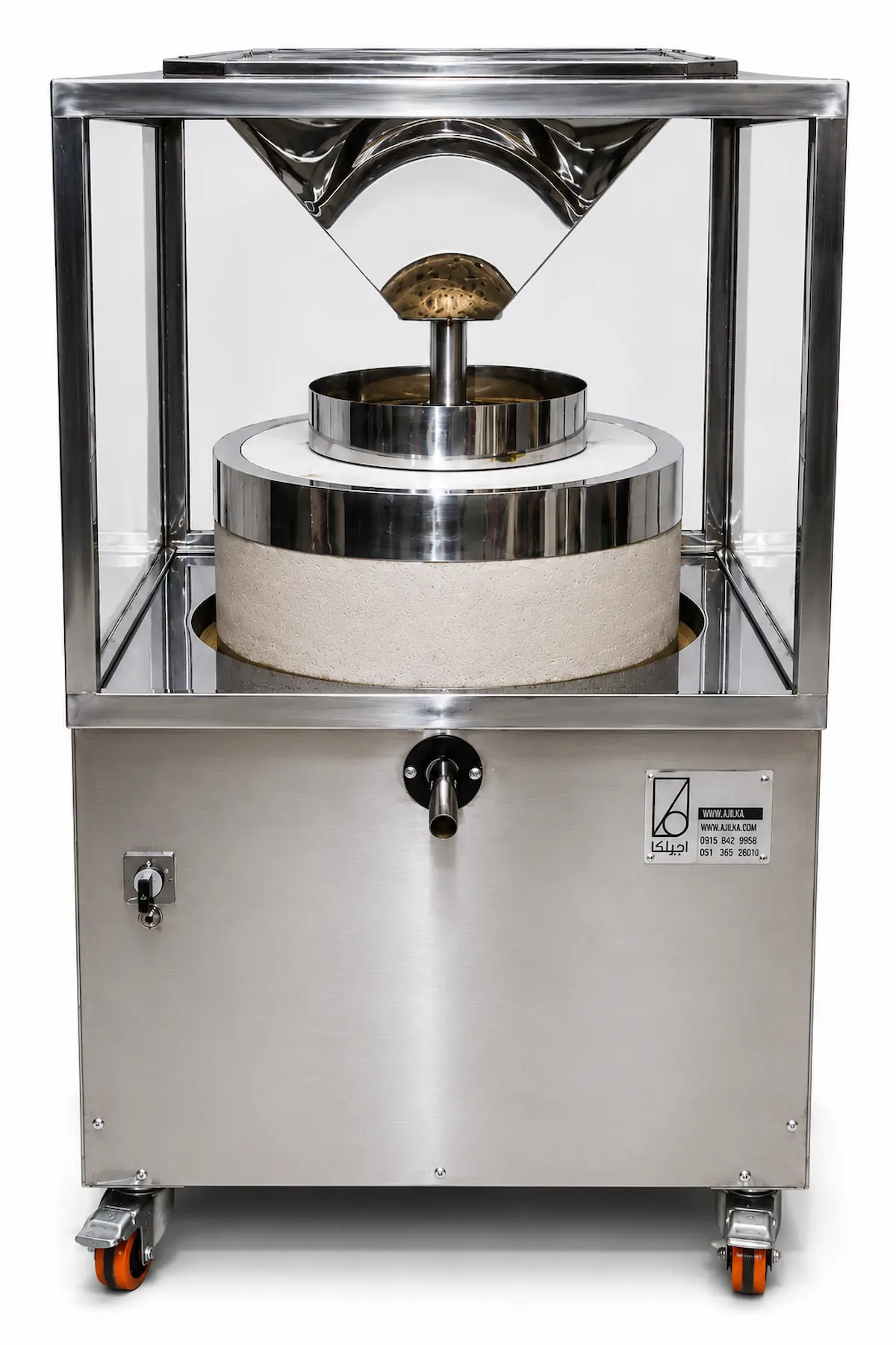 Sesame grinding machine size 40 در تصویر دستگاه ارده گیری سنگی سایز 40 را مشاهده می نمایید.